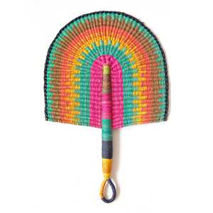 Éventail à main en herbe de mer avec logo personnalisé, prix le plus bas, vente en gros, éventails à main en herbe de mer tissés à la main - Product Image 3