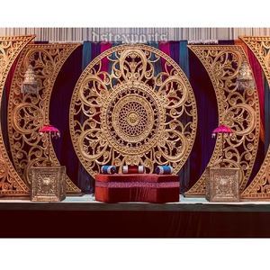 Marcos de Fondo para Escenario de Mehndi, Magníficos Paneles para Escenario de Recepción de Bodas, Evento de Mehndi, el Marco de Fondo Más Bonito de España - Product Image 1