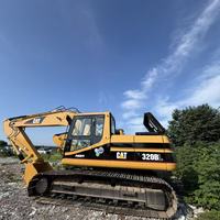Excavatrice d'occasion 320BL avec godet de grande capacité de 1,1 m³ pour moteur diesel, 20 tonnes, boîte de vitesses, pompe et moteur d'origine japonaise