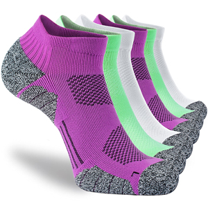 Unisex Youth Custom Made Athletic Ankle Socks Performance Cotton Animal Pattern Low Cut Bottom <b>Cushioned</b> Tennis for Children - Product Image 3