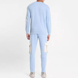 Conjunto de chándal para hombre de talla grande de invierno de peso pesado con color y diseño personalizado 100% chándal de algodón - Product Image 3