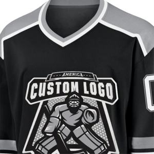 Venta al por mayor 100% poliéster aparejos sarga Premium auténtico Hockey Jersey transpirable ligero Ideal para la práctica competitiva - Product Image 3