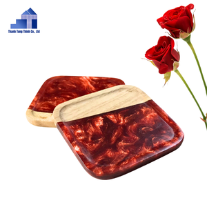 Posavasos de madera de resina epoxi de lujo más vendidos Suministros de utensilios de cocina ecológicos Patrón único Directo Vietnam - Product Image 2