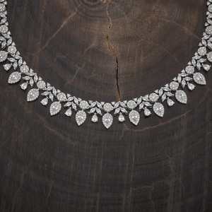 Zircon Necklace 185310 Elegant <b>Wedding</b> <b>Accessory</b> with Dazzling Zircon Stones - Product Image 3