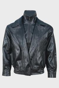 Cuir noir avec design personnalisable, respirant pour hommes - Product Image 1