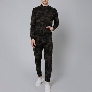 Best Material <b>Zip</b> <b>Hooded</b> Tracksuit for Men Breathable Camouflage Set in Pakistan Style Customizable Solid Pattern for Winter - Product Image 1
