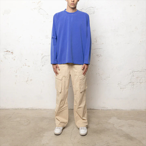 Usine personnalisée OEM T-shirts à manches longues pour hommes col rond streetwear acide délavé vintage T-shirt à manches longues pour hommes surdimensionné personnalisé - Product Image 3