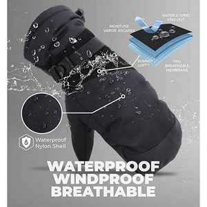 Gants de ski unisexes haute performance imperméables coupe-vent respirants thermiques isolés doublure chaude - Product Image 4