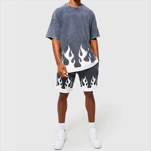 2026 nouvelle mode hommes en détresse brodé Patch manches courtes T-Shirt 100% coton Streetwear solide écran impression conception - Product Image 2