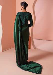 Sari Indio de Alta Calidad para Fiestas y Bodas, Hecho en Pakistán con Empaque Personalizado, Poliéster, Largo hasta el Suelo, Precio al por Mayor - Product Image 5