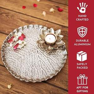 ชุดถาดทองเหลืองคุณภาพสูงขายดีที่สุดสำหรับบูชาที่บ้าน วัสดุทองเหลืองสำหรับบูชา ของตกแต่งบูชา เหมาะสำหรับเป็นของขวัญและของตกแต่ง - Product Image 4