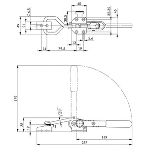 หมายเลข AMF 6847SU ขนาด 3 แคลมป์ล็อคแนวนอนสำหรับมีดและเครื่องมือ - Product Image 3