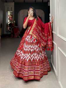 ผ้าพิมพ์ลาย dola Silk patola จากนักออกแบบล่าสุดเสื้อผ้าอินเดียและปากีสถาน - Product Image 2