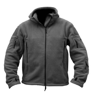Veste polaire personnalisée pour hommes Qualité supérieure Veste polaire chaude à capuche Manteaux d'hiver chauds coupe-vent d'extérieur Veste décontractée - Product Image 3