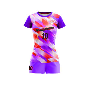 <b>Women's</b> Indoor Volleyball Uniform Set Printed <b>Jersey</b> <b>Shorts</b> Lightweight Soft Athletic Comfort Customizable - Product Image 2