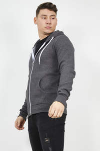 Sweats à capuche pour hommes à fermeture éclair, coupe classique, logo personnalisé, plusieurs couleurs, polaire lourd, 100% coton, 380 GSM, faible MOQ - Prix du Bangladesh - Product Image 3