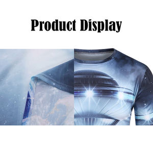 T-shirt de sport pour homme personnalisé avec imprimé graphique spatial, séchage rapide |   Haut imprimé numérique Planète Terre |   Formation en gros - Product Image 3