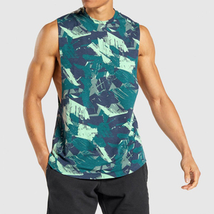 New Factory Wholesale Men's Casual Sports Tank Top Breathable 100% Cotton Workout Wear with Solid Colors Knitted Mesh Design - Product Image 1