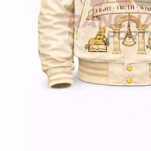 Chaqueta Bomber Masónica, Elegante, Cómoda, Informal, Prenda de Moda, Chaqueta Bomber Masónica Suave, Moderna, para Uso Diario - Product Image 3