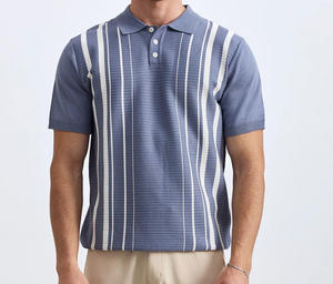 Camiseta de Cuello Alto Personalizada con Logotipo de Tu Propia Marca, Manga Corta, Poliéster/Algodón, Transpirable, Ecológica, de Secado Rápido, para Hombre, para Actividades al Aire Libre - Product Image 1