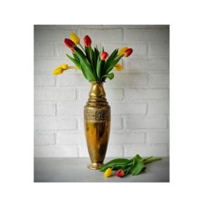 Vase à fleurs et pot de jardin en métal poli brillant, durable et fait main, pour la décoration de la maison et des fêtes de mariage - Product Image 6