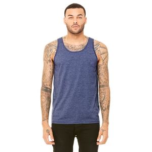 Bella + toile unisexe chiné CVC réservoir été décontracté sans manches gilet hommes vêtements de sport solide respirant CVC débardeur - Product Image 4