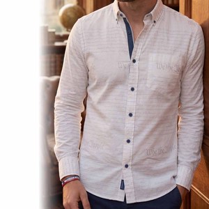 Chemise Homme Manches Longues Col Camp Imprimé Rayé Designer Édition Spéciale 250e Anniversaire de la Révolution Américaine Été Semi-Centenaire - Product Image 2