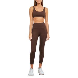 กางเกงโยคะเอวสูงสำหรับผู้หญิงกางเกงเลกกิ้งผ้าคอตตอนรัดรูปแนบเนื้อคอวีลึกสำหรับใส่เล่นฟิตเนส - Product Image 2