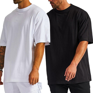 Camiseta de gran tamaño 100 algodón sólido talla grande impresión personalizada bordado Oem Logo hombres entrenamiento gimnasio camiseta manga corta Camisetas - Product Image 6