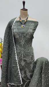 Conjunto de Traje Formal de Satén Suave Premium con Cintura Natural y Dupatta, Estilo Palazzo, Antiarrugas y Transpirable para Primavera - Product Image 2