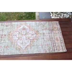 พรมวินเทจ ขนาด 2.3x5.2 ฟุต (71x157 ซม.) ลายพรางสีเขียวแบบตุรกี - Product Image 3