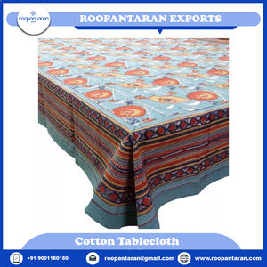 ผ้าปูโต๊ะผ้าคอตตอนสำหรับงานแต่งงานสไตล์อินเดียบอสโนวาสีเขียว - Product Image 6