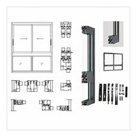 Fenêtre coulissante moderne en aluminium noir à grille arquée, double vitrage Low-E, anti-chaleur solaire, insonorisée, certifiée NFRC Energy Star, pour villa