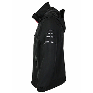 Chaqueta Softshell informal personalizada para hombre al por mayor para deportes al aire libre y caza abrigos térmicos impermeables con cierre de cremallera - Product Image 2