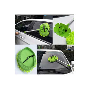 Brosse de lavage de voiture multifonctionnelle en microfibre avec chiffon de détail de rechange, manche télescopique long, taille unique - Product Image 5