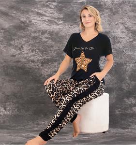 Conjunto de Pijama de Viscosa de Lujo para Mujer, Fabricación Turca, Ropa de Dormir de Alta Calidad, Ligera, Transpirable, de Manga Larga - Product Image 2