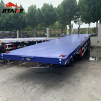 JIYAKE 2/3/4 essieux conteneur à plat Camion de transport lit plat Semi remorque 20 pieds 45 pieds 40 pieds conteneur à plat Semi remorque