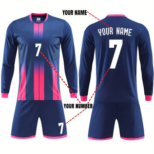 Ensemble de maillots de football unisexe de haute qualité, respirant et à séchage rapide, vêtements de sport antibactériens en polyester 100% pour équipes, sublimation personnalisée - Product Image 1