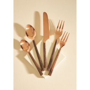 Ensemble de couverts de luxe en acier inoxydable avec manche forgé à la main pour la maison, les mariages, la restauration, la vaisselle, ensemble de 5 pièces - Product Image 1