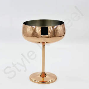 Verre à vin verre à Champagne de luxe pour Bar fête mariage verre à Champagne cuivre acier inoxydable - Product Image 1