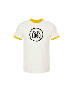 Tultex 246 unisexe Fine Jersey Ringer Tee personnalisé Logo personnalisé hommes à manches courtes coton/Polyester mélangé Tee - Product Image 3