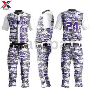Meilleur prix de gros à la mode maillot de baseball imprimé par sublimation uniforme pour adultes - Product Image 1