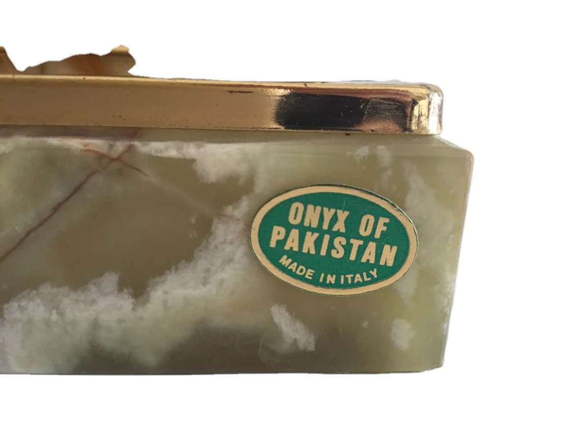 green onyx cigarette box Rectangular & Cigar Unusual Green Onyx Faux Book