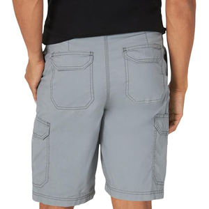 กางเกงขาสั้นผ้ายืด100% ผู้ชายเทรนด์สูง2025กางเกงยีนส์ผ้าฝ้ายไม่ยับย่นเอวกลางลายทึบ - Product Image 2