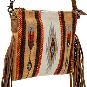 Femmes dame Boho Chic cuir de vachette Floral main outillage gland fronde sac à bandoulière léger été taille personnalisable - Product Image 2