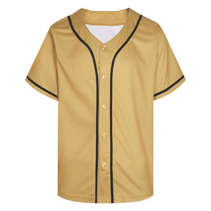 Camiseta de Béisbol Personalizada de Alta Calidad y en Oferta, con Botones, Deportiva, con Nombre y Número Bordados para Hombre - Product Image 1