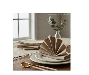 Servilletas de Mesa Cuadradas de Lino 100% Puro de Lujo, 20''x20'', Ecológicas para Bodas y Uso Doméstico - Product Image 1