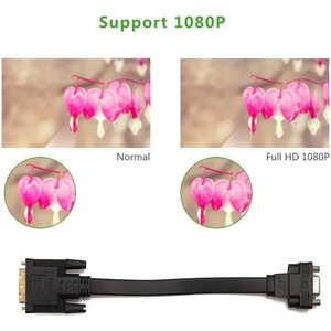 Hoạt Động DVI-<span class=keywords><strong>D</strong></span> Kép Liên Kết 24 + 1 Nam Để VGA Nữ Video Với Flat <span class=keywords><strong>Cable</strong></span> Adapter Chuyển Đổi - Product Image 3