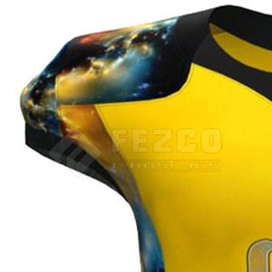 Tenues de football américain personnalisables vierges à manches courtes 100 % polyester OEM sur mesure pas cher - Product Image 5