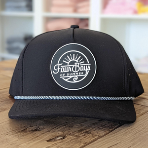 หมวกกอล์ฟกลางแจ้งมีรูพรุนกันน้ำมี5แผงหมวกตัดเลเซอร์โลโก้ซิลิโคนออกแบบได้ตามต้องการพร้อมเชือก - Product Image 4